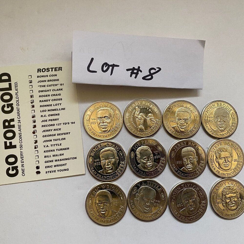San Francisco 49ers then and now 1994-95 collectable coins 12 of 20 Lot #8